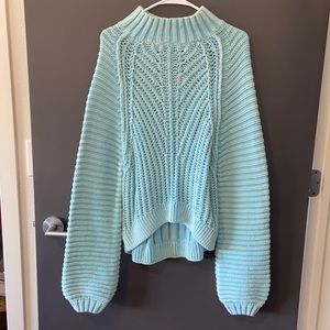 Blue free people sweater